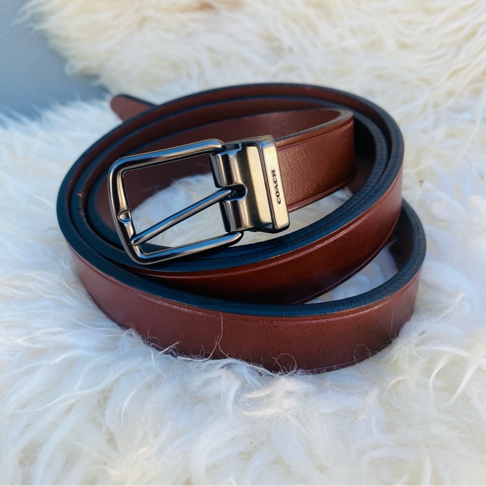 COACH brown leather womens belt 38"